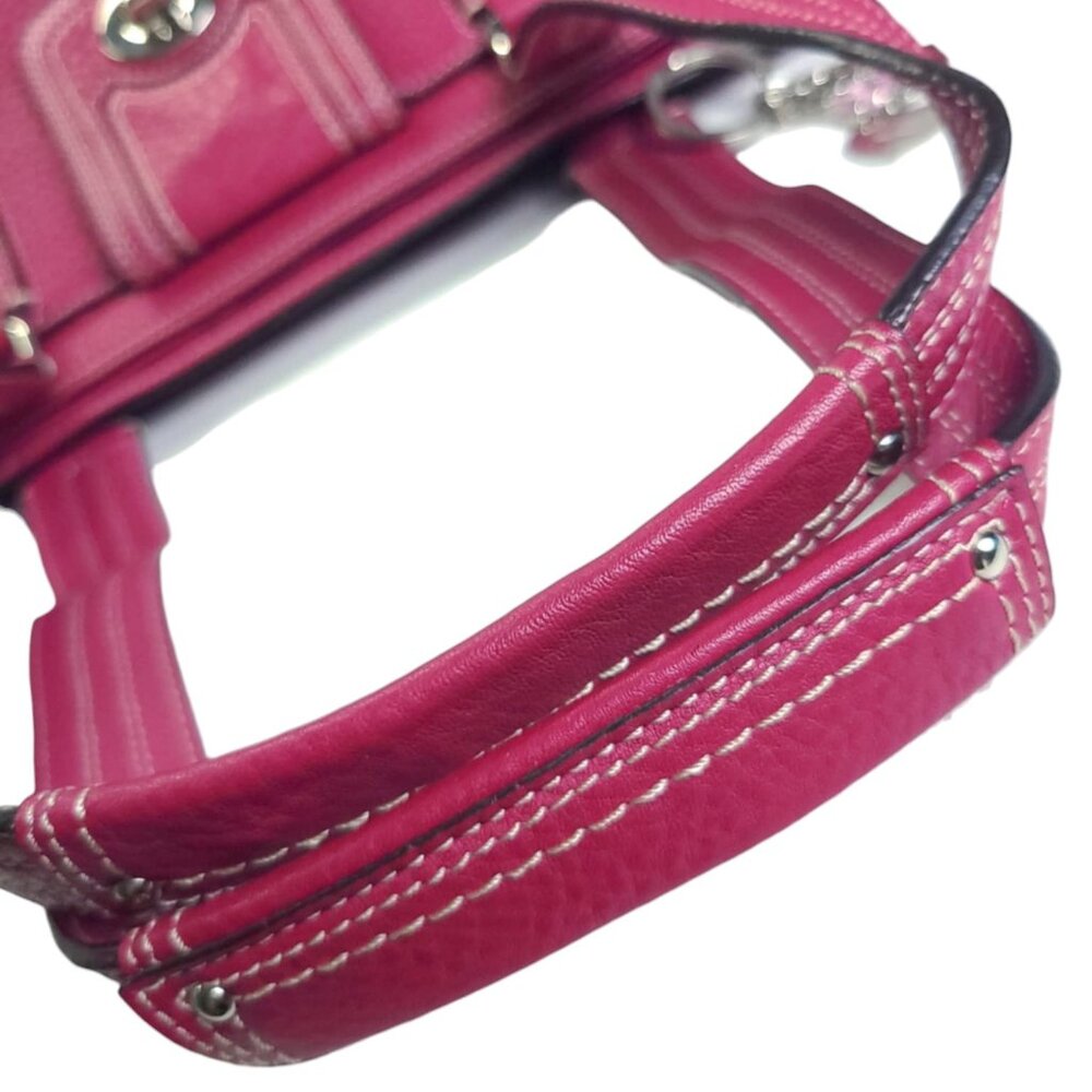 Coach Hamptons turnlock  Satchel in hot pink - Picture 12 of 12